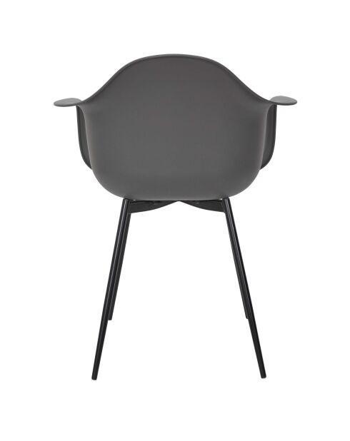 Set aus 4 grauen und schwarzen Gustav-Sesseln - 62x85x59 cm