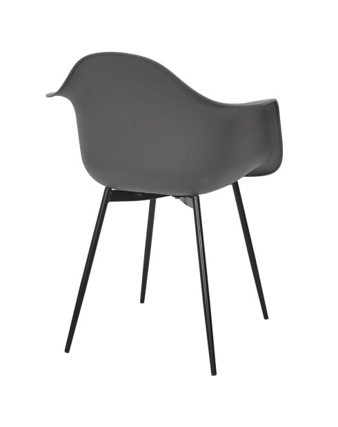 Set aus 4 grauen und schwarzen Gustav-Sesseln - 62x85x59 cm