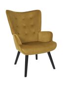 Gele loungestoel Giulia - 68x96x75 cm