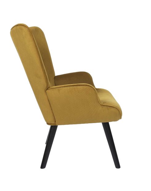 Giulia gelber Loungesessel - 68x96x75 cm
