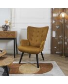 Gele loungestoel Giulia - 68x96x75 cm