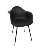 Set di 4 poltrone Gustav nere - 62x85x59 cm