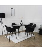 Set di 4 poltrone Gustav nere - 62x85x59 cm