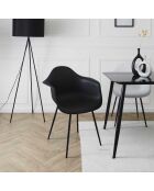 Set di 4 poltrone Gustav nere - 62x85x59 cm