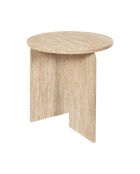 Table d’appoint Pietra blanche et beige - 45x45x45 cm