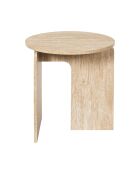 Table d’appoint Pietra blanche et beige - 45x45x45 cm