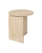 Table d’appoint Pietra blanche et beige - 45x45x45 cm