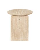 Table d’appoint Pietra blanche et beige - 45x45x45 cm
