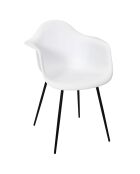 Lot de 4 fauteuils Gustav blancs - 62x85x59 cm