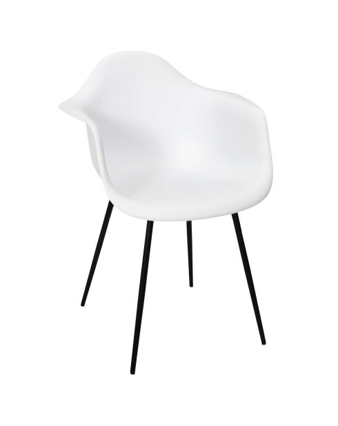 Lot de 4 fauteuils Gustav blancs - 62x85x59 cm