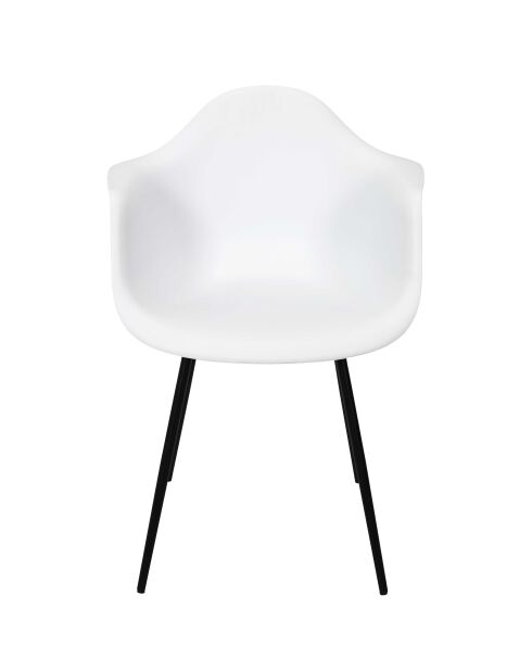 Lot de 4 fauteuils Gustav blancs - 62x85x59 cm