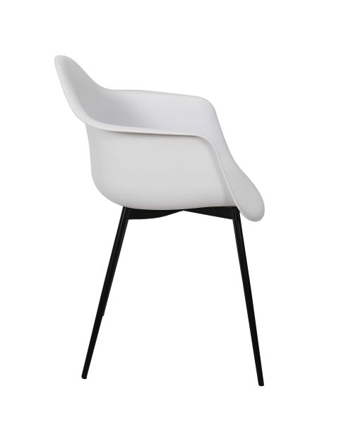 Lot de 4 fauteuils Gustav blancs - 62x85x59 cm