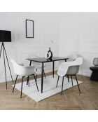 Lot de 4 fauteuils Gustav blancs - 62x85x59 cm