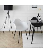 Lot de 4 fauteuils Gustav blancs - 62x85x59 cm