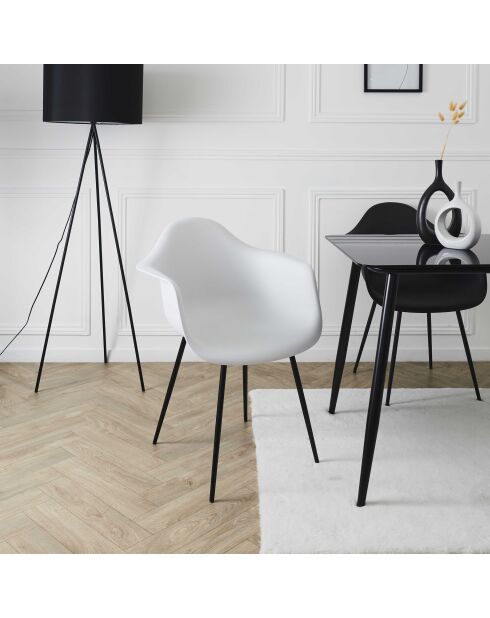 Lot de 4 fauteuils Gustav blancs - 62x85x59 cm