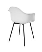 Lot de 4 fauteuils Gustav blancs - 62x85x59 cm