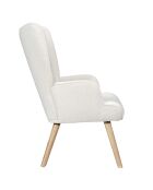 Rhea weißer Boucle Loungesessel - 68x96x75 cm
