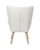 Rhea weißer Boucle Loungesessel - 68x96x75 cm