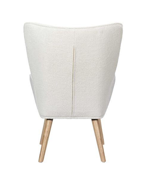 Rhea weißer Boucle Loungesessel - 68x96x75 cm