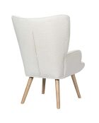 Rhea weißer Boucle Loungesessel - 68x96x75 cm