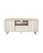 Meuble TV Pietra blanches et beige - 110x48x39 cm