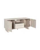 Meuble TV Pietra blanches et beige - 110x48x39 cm