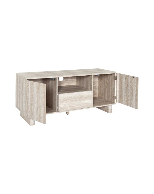 Meuble TV Pietra blanches et beige - 110x48x39 cm
