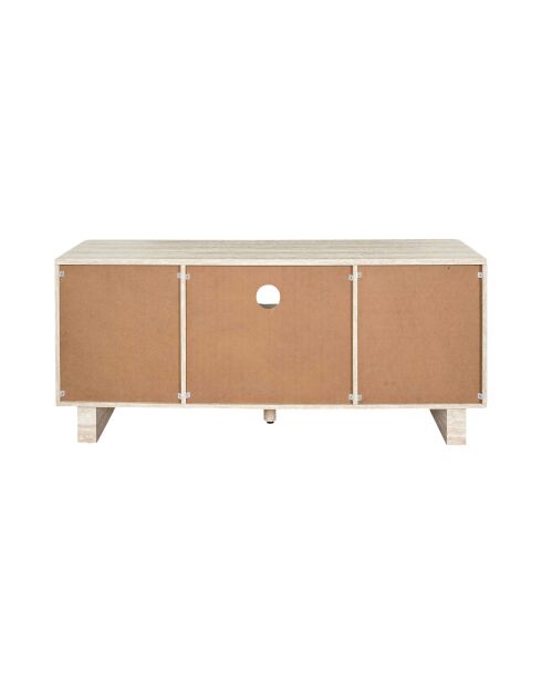 Meuble TV Pietra blanches et beige - 110x48x39 cm