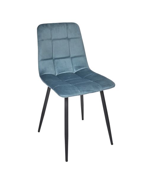 Set di 4 sedie Mateo blu anatra - 45x88x52 cm