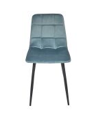 Set di 4 sedie Mateo blu anatra - 45x88x52 cm