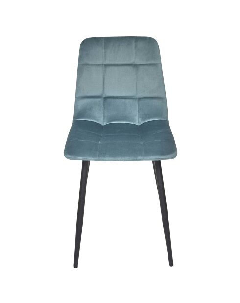 Set di 4 sedie Mateo blu anatra - 45x88x52 cm