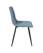 Set di 4 sedie Mateo blu anatra - 45x88x52 cm