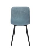 Set di 4 sedie Mateo blu anatra - 45x88x52 cm