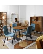 Set di 4 sedie Mateo blu anatra - 45x88x52 cm