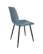 Set di 4 sedie Mateo blu anatra - 45x88x52 cm