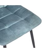 Set di 4 sedie Mateo blu anatra - 45x88x52 cm