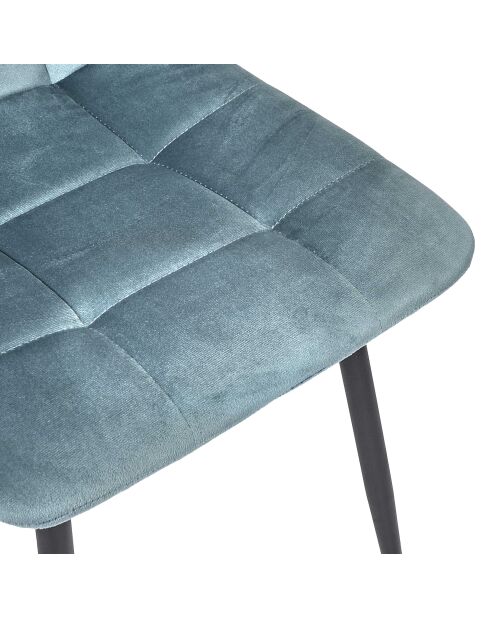 Set di 4 sedie Mateo blu anatra - 45x88x52 cm