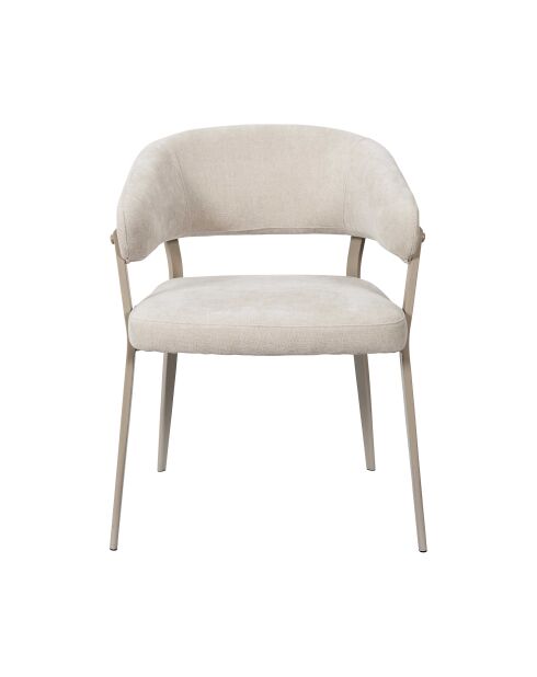 Set von 2 beigen Emilia Sesseln - 55x78x55 cm