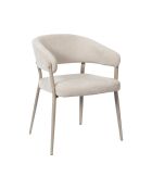 Set von 2 beigen Emilia Sesseln - 55x78x55 cm