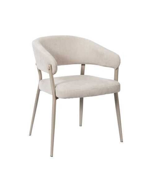 Set von 2 beigen Emilia Sesseln - 55x78x55 cm