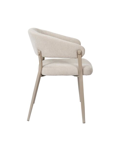 Set von 2 beigen Emilia Sesseln - 55x78x55 cm