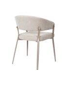 Set von 2 beigen Emilia Sesseln - 55x78x55 cm