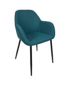 Set von 2 blauen Atome-Sesseln - 59x85x55,7 cm