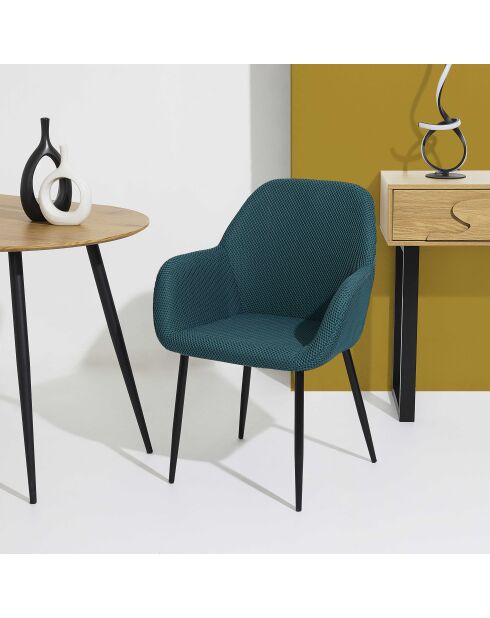 Set von 2 blauen Atome-Sesseln - 59x85x55,7 cm
