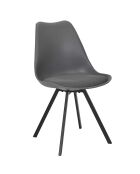 Set di 4 sedie con cuscino Atom grigio - 52x82x47 cm