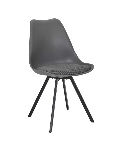 Set von 4 Stühlen mit grauem Atom-Kissen - 52x82x47 cm