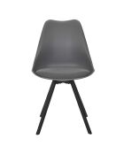 Set di 4 sedie con cuscino Atom grigio - 52x82x47 cm