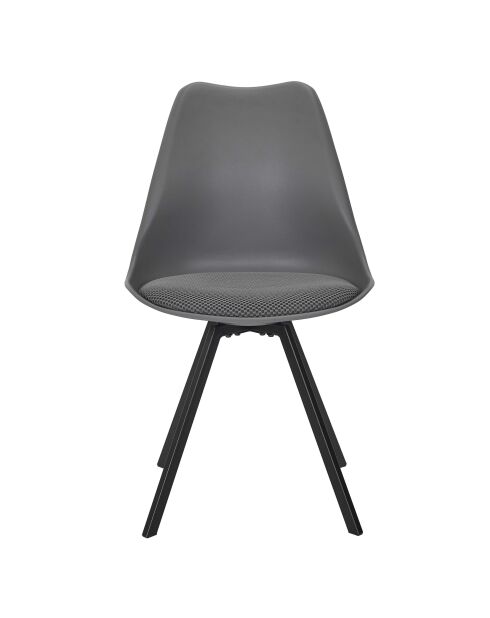 Set von 4 Stühlen mit grauem Atom-Kissen - 52x82x47 cm