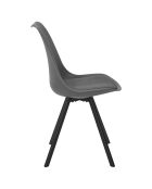 Set di 4 sedie con cuscino Atom grigio - 52x82x47 cm