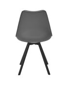 Set di 4 sedie con cuscino Atom grigio - 52x82x47 cm